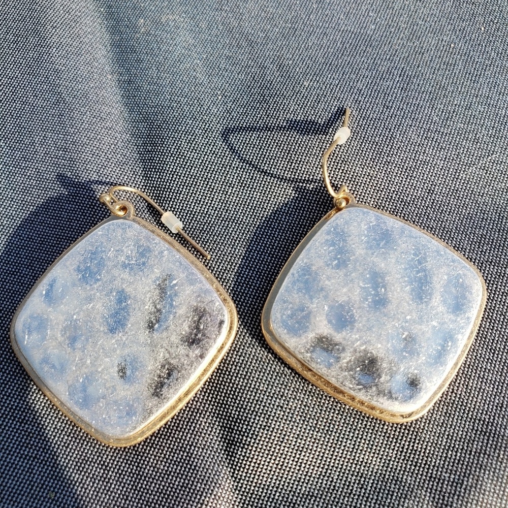 Two tone gold/silver earrings